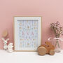 Personalised Magical Bunny Art Print, thumbnail 1 of 2