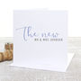 Personalised Mr And Mrs Calligraphy Wedding Card, thumbnail 1 of 4