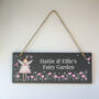 Personalised Fairy Princess Garden Hanging Slate Sign, thumbnail 4 of 6