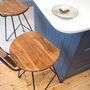 Industrial Wood Bar Stool With Backrest, thumbnail 4 of 5