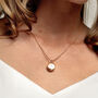 Diamond Round Urn Necklace 18 K Rose Gold Plated Silver, thumbnail 5 of 10