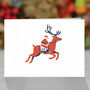 Horse Lovers Christmas Card, Santa Jockey, thumbnail 3 of 6
