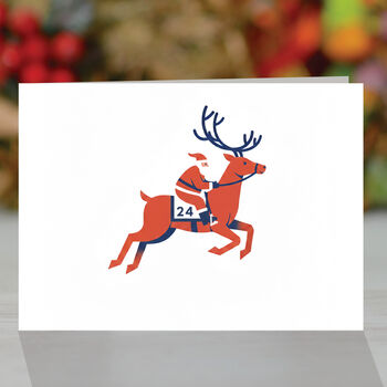 Horse Lovers Christmas Card, Santa Jockey, 3 of 6