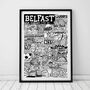 Belfast Landmarks Print, thumbnail 1 of 10