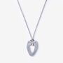 Fluent Heart Silver Pendant, thumbnail 4 of 6