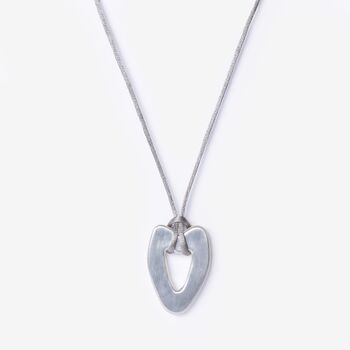 Fluent Heart Silver Pendant, 4 of 6