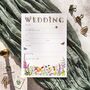 Wildflower Wedding A5 Ready To Write Invitations, thumbnail 2 of 4