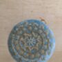 Blue Handcrafted Velvet Clutch Bag, thumbnail 1 of 10