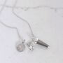 The Trio Star Point Pyrite Necklace, Silver, thumbnail 1 of 6