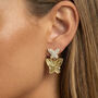 Big Butterfly Drop Earrings In Gold, thumbnail 4 of 4