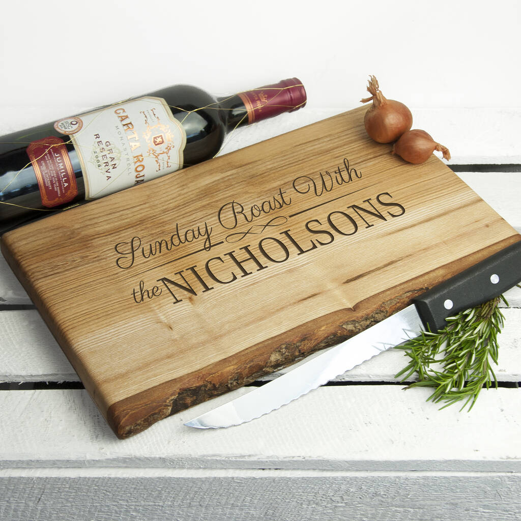 Personalised Sunday Roast Welsh Ash Carving Board, 1 of 8