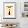 Personalised 'Champagne Spoken Here' Print, thumbnail 5 of 6