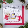 Penguin, Reindeer And Polar Bear Christmas Card, thumbnail 1 of 3