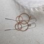 Sterling Silver Rose Gold Essential Dangly Earrings, thumbnail 7 of 10
