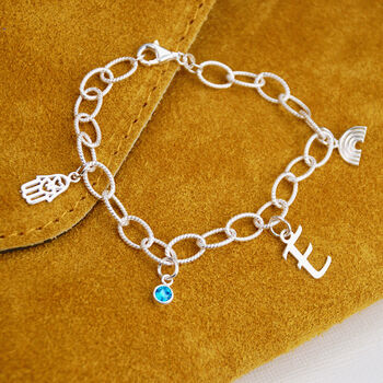 Personalised Sterling Silver Charm Bracelet, 2 of 9