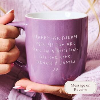 Personalised Birth Flower Stoneware Mug, 5 of 11