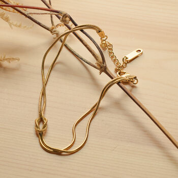 18k Gold Knot Bracelet – Meaningful Couples Jewellery, 2 of 10