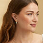 Salina Gold And Amazonite Gemstone Earrings, thumbnail 2 of 3
