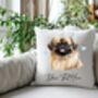 Personalised Pekingese Hearts Cushion Cover Gift, thumbnail 2 of 2