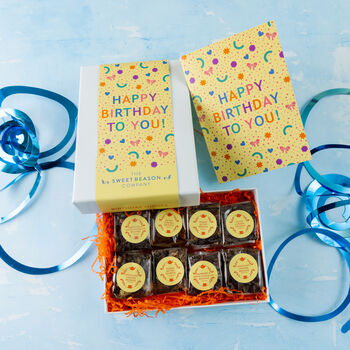 'Happy Birthday Confetti' Vegan Luxury Brownie Gift, 3 of 4