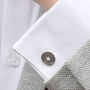 Personalised Diamond And Sterling Silver Cufflinks, thumbnail 2 of 4