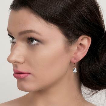 Crystal Deco Inspired Leverback Earrings, 3 of 5