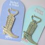 Western Cowboy Boot Bottle Opener Novelty Bar Tool, thumbnail 1 of 6
