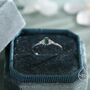 Sterling Silver Vintage Inspired Tiny Emerald Green Cz Ring, thumbnail 1 of 12