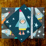 Spacemen Wrapping Paper Two Sheets, thumbnail 1 of 5