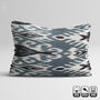 Grey Blue Traditional Ikat Cotton Cushion Cover, thumbnail 1 of 7