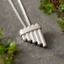 Peter Pan's Pipe Necklace In Solid Sterling Silver, thumbnail 2 of 4