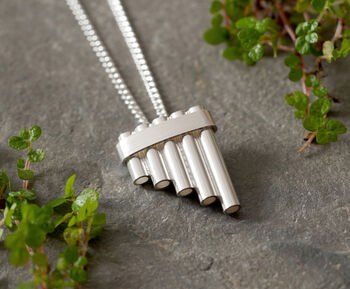 Peter Pan's Pipe Necklace In Solid Sterling Silver, 2 of 4