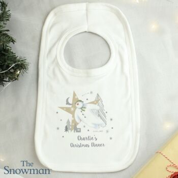 Personalised The Snowman Magical Adventure Bib, 2 of 3