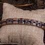 Men’s Wooden Bracelet Gift For Him, Walnut And Black Stainless Steel Bracelet For Boyfriend, Husband Or Dad, thumbnail 1 of 5