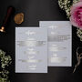 White And Gold Foil Wedding Information Card, thumbnail 8 of 9