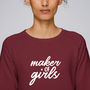 Maker Of Girls Organic Sweatshirt, thumbnail 2 of 7