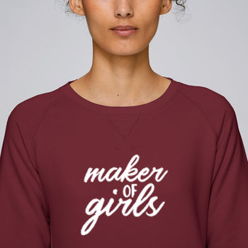 Maker Of Girls Organic Sweatshirt, 2 of 7