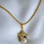 Celestial Star Pearl Necklace – 18k Gold Plated Stainless Steel With Cz Crystals, Waterproof And Adjustable Rope Chain, Gift For Her, thumbnail 5 of 9