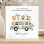 Safari Animals Birthday Card, 1st 2nd Birthday Card For Son, Daughter, Any Relationship, thumbnail 3 of 3