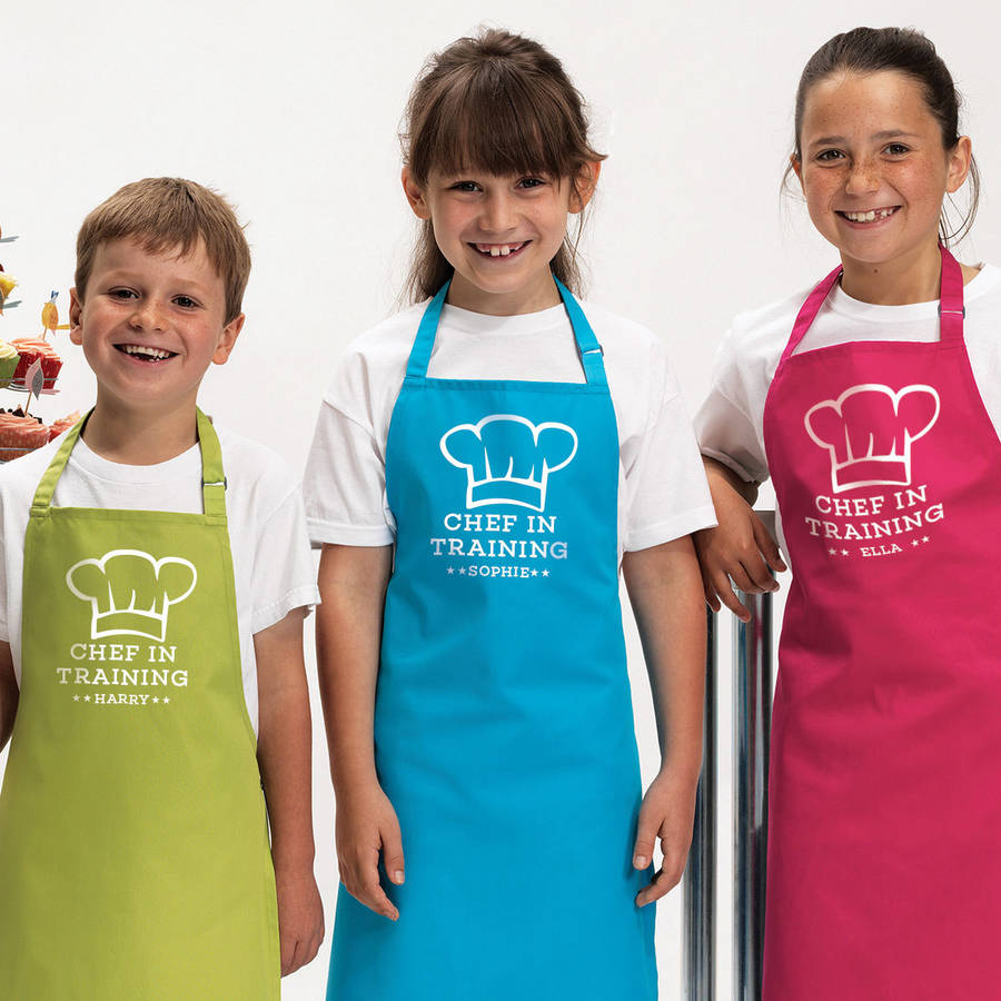 Personalised 'Chef In Training' Kids Aprons, 1 of 7