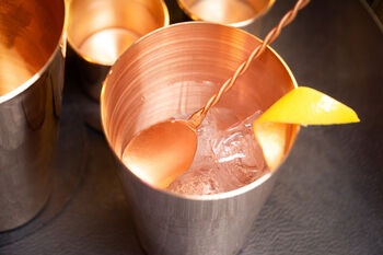 Handmade Copper Cocktail Set With Shaker And Spoon, 6 of 7