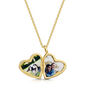 Drop Heart Locket 18 K Gold Plated Silver, thumbnail 2 of 5