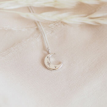 Solid Gold Crescent Moon Necklace, 11 of 11