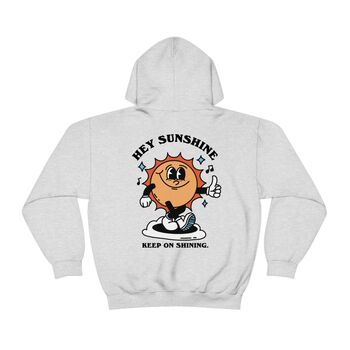 'Hey Sunshine' Retro Graphic Hoodie In Full Colour, 7 of 8