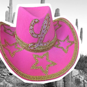 Pink Rhinestone Star Cowboy Hat, 3 of 5