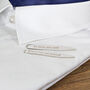 Personalised Secret Message Rhodium Plated Collar Stiffeners, thumbnail 10 of 12