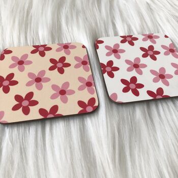 Pink Flowers Coasters, 3 of 3