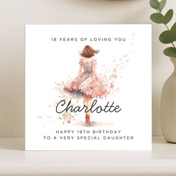 Personalised 18th Birthday Card For Special Daughter, 7 of 8