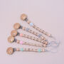 Personalised Crochet And Wood Dummy Clip, thumbnail 6 of 6