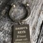 Silver Rectangle Personalised Two Ball Keyring, thumbnail 6 of 6